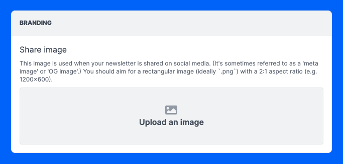 A quick peek at the new share image input