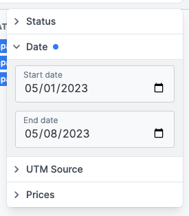 A screenshot showing the new date filter in the subscriber list interface
